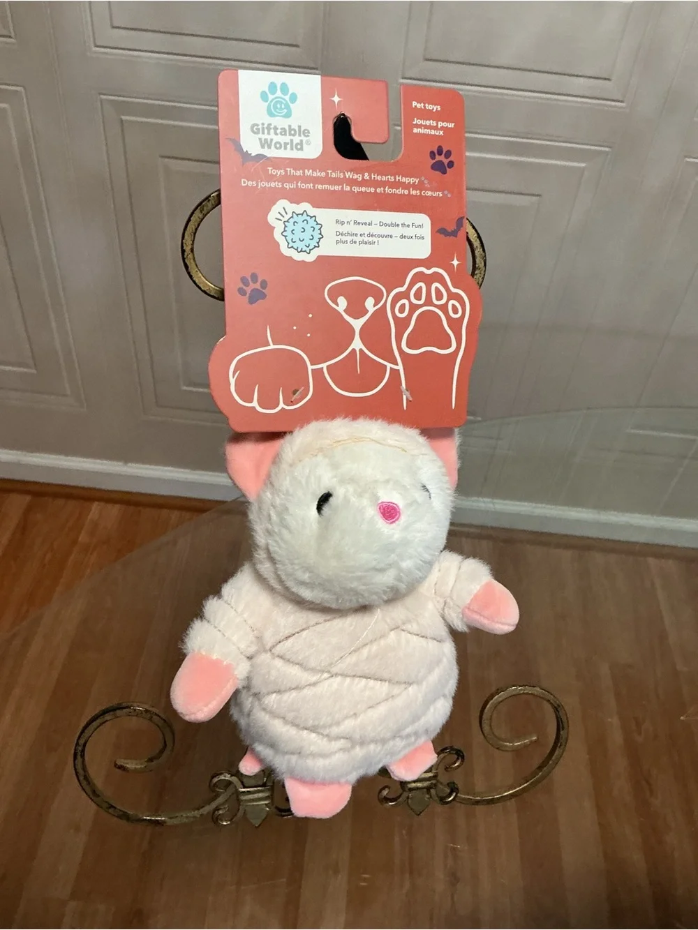 Brand New Giftable  Mice Ball Body Very Solf Toy Clinker & Squeaker  8”